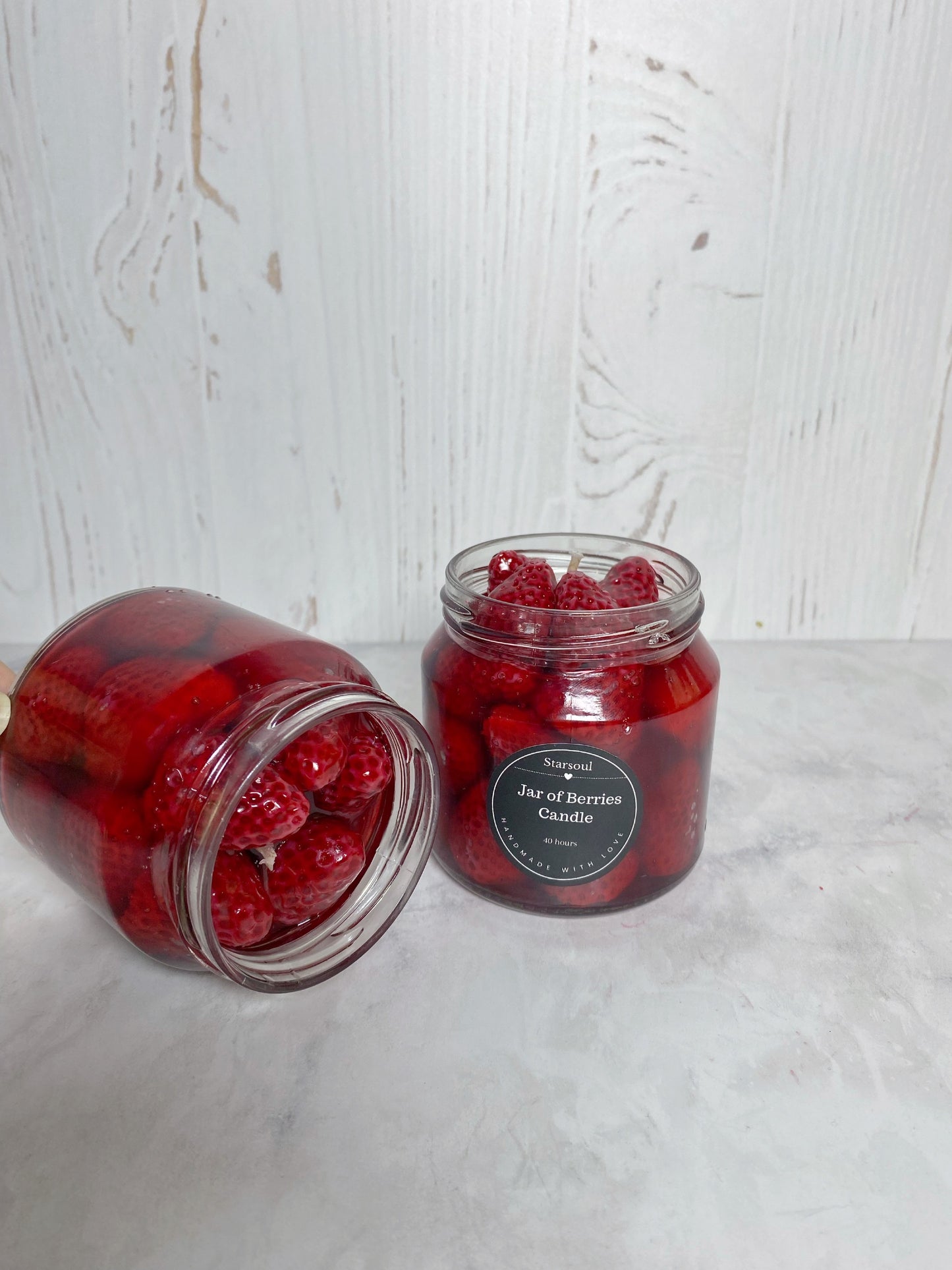 Jar of berries candle (each)