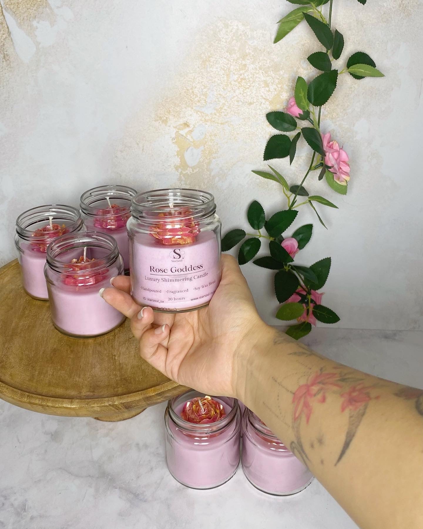 Rose Goddess Candle (each)