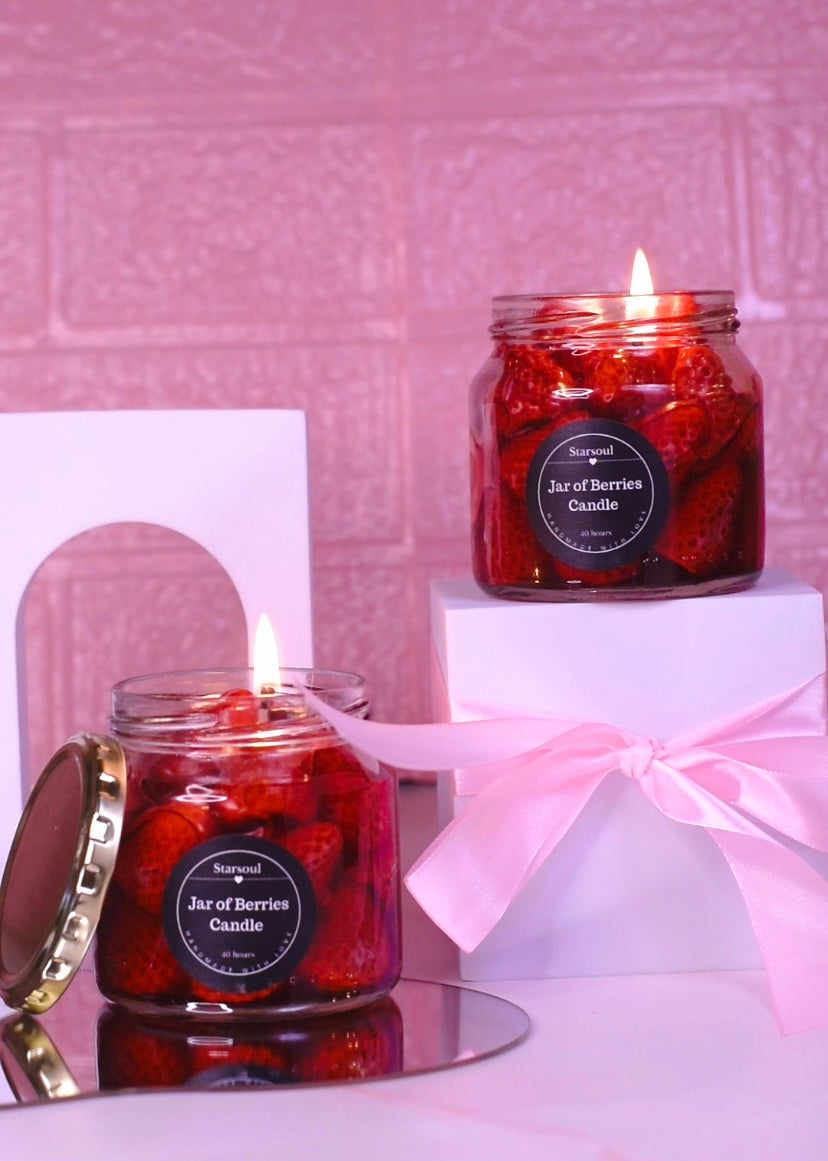 Jar of berries candle (each)