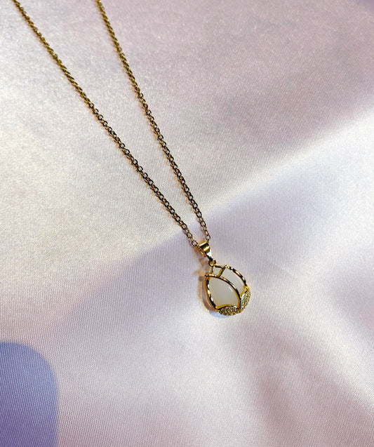 "Mystic Mermaid collection" - White tulip necklace